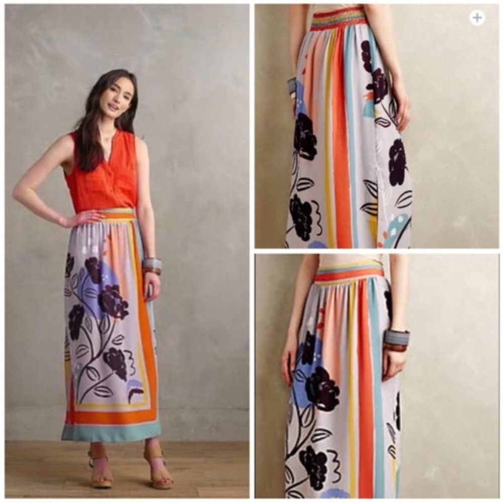 Anthro Maeve Plein Air Floral Maxi Dress